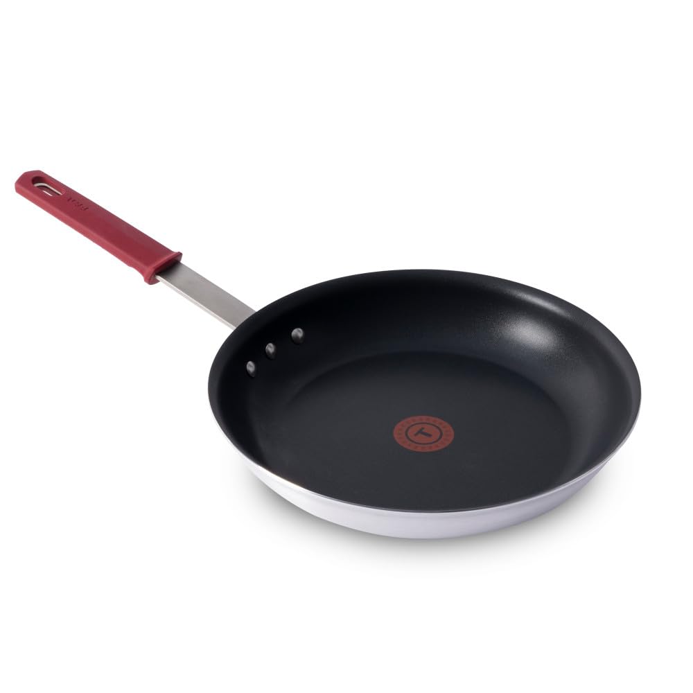 T-fal Professional VX3 Brushed Nonstick Fry Pan with Stainless Steel Handle 8.5Inch, Oven Broiler Safe 400F, Cookware, Pots and Pans, Skillet, Restaurant & Business Grade, Certified NSF and CBA, Black