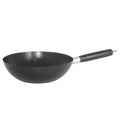 IMUSA 9.5 Inch Carbon Steel Nonstick Wok with Cool-touch Handle, Black