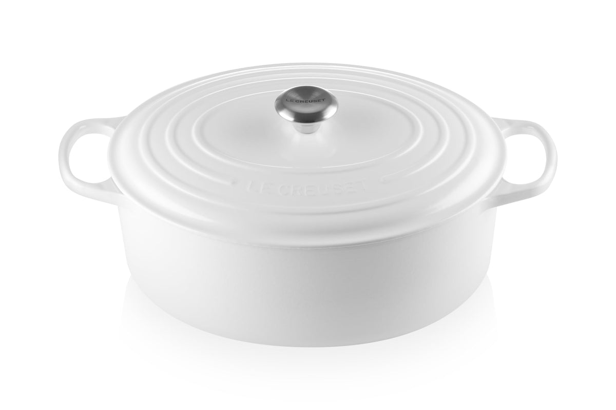 Le Creuset Enameled Cast Iron Oval Dutch Oven, 8 qt., White