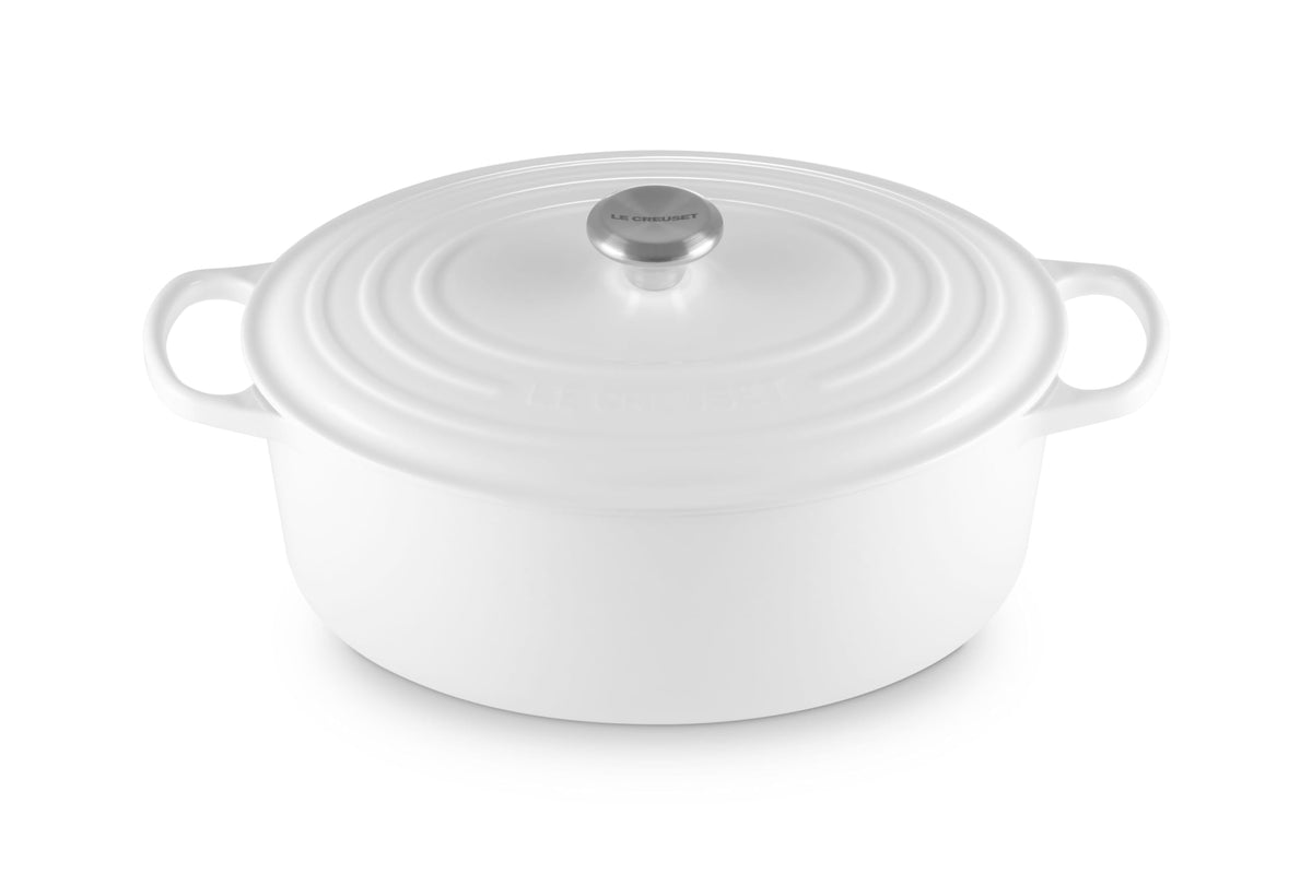 Le Creuset Enameled Cast Iron Oval Dutch Oven, 8 qt., White
