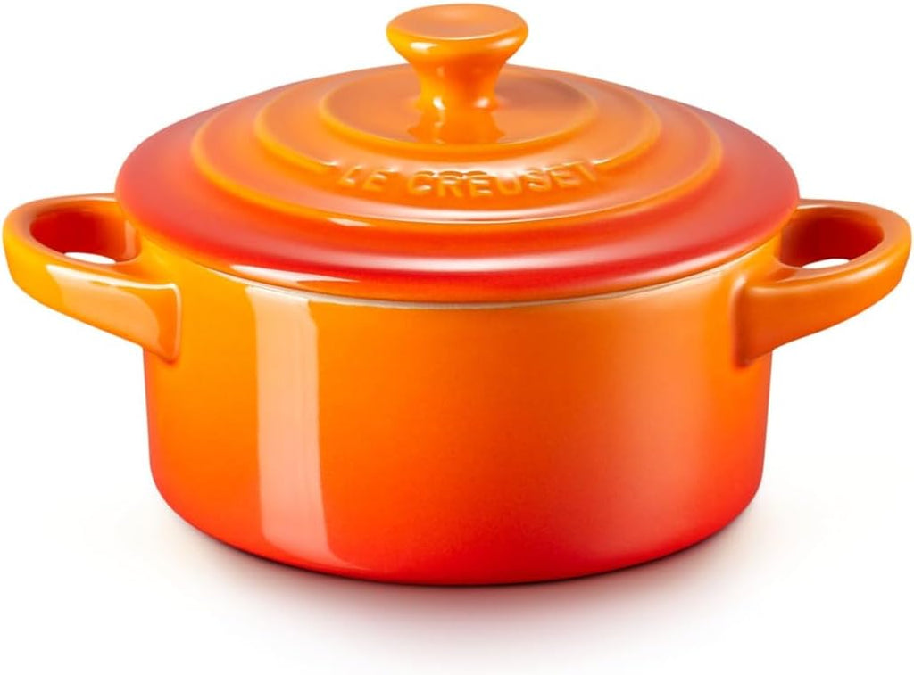 Le Creuset Stoneware Mini Round Cocotte, 8 oz., Flame