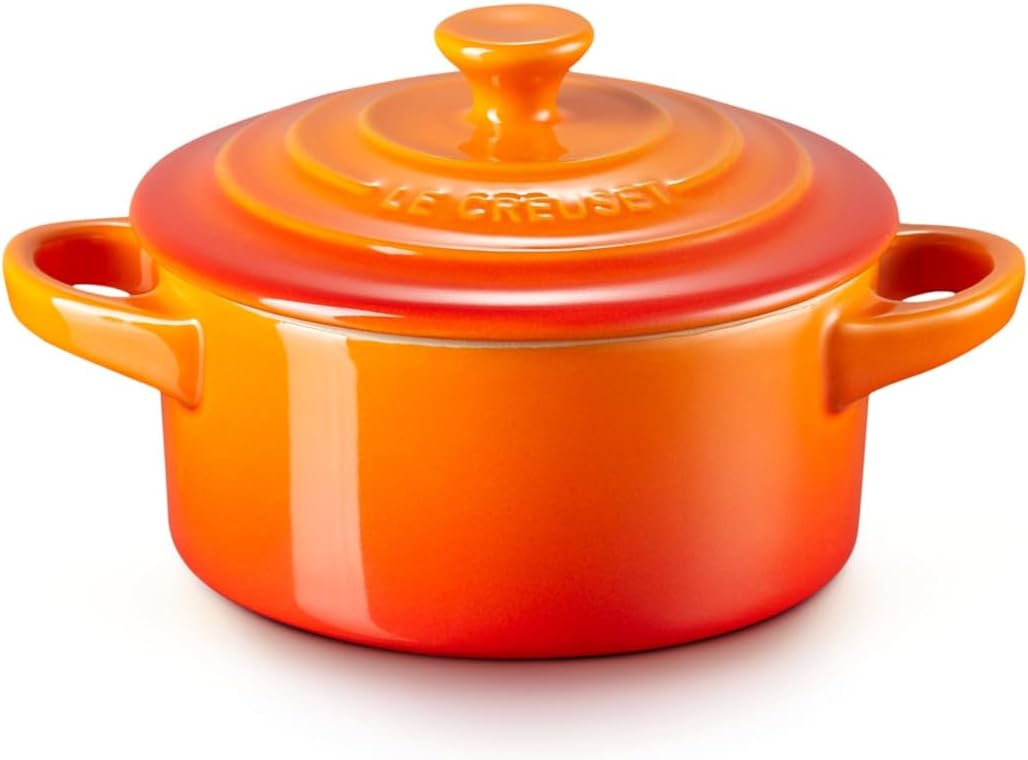 Le Creuset Stoneware Mini Round Cocotte, 8 oz., Flame