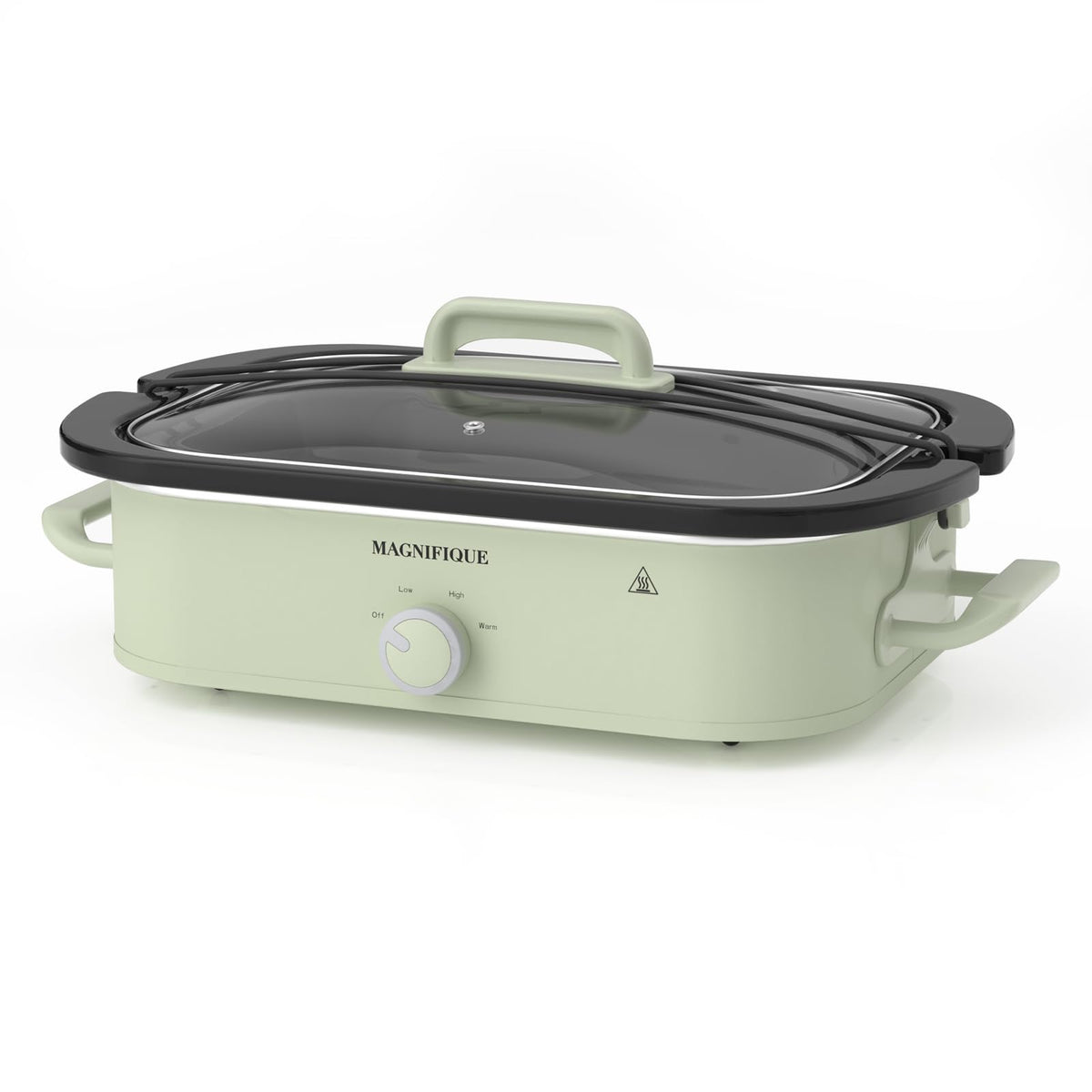 [NEW] MAGNIFIQUE 4-Quart Slow Cooker with Casserole Manual Warm Setting - Perfect Kitchen Small Appliance for Family Dinners, Dishwasher Safe Crock, Red