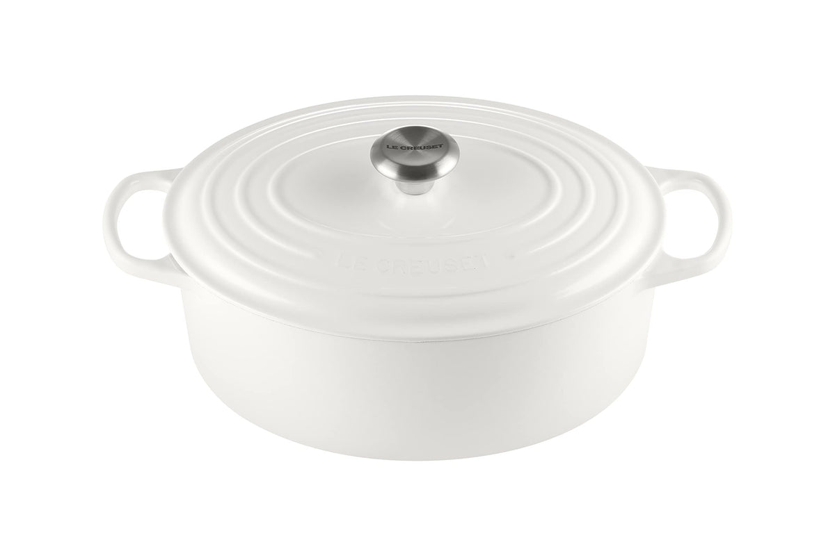 Le Creuset Enameled Cast Iron Oval Dutch Oven, 8 qt., White