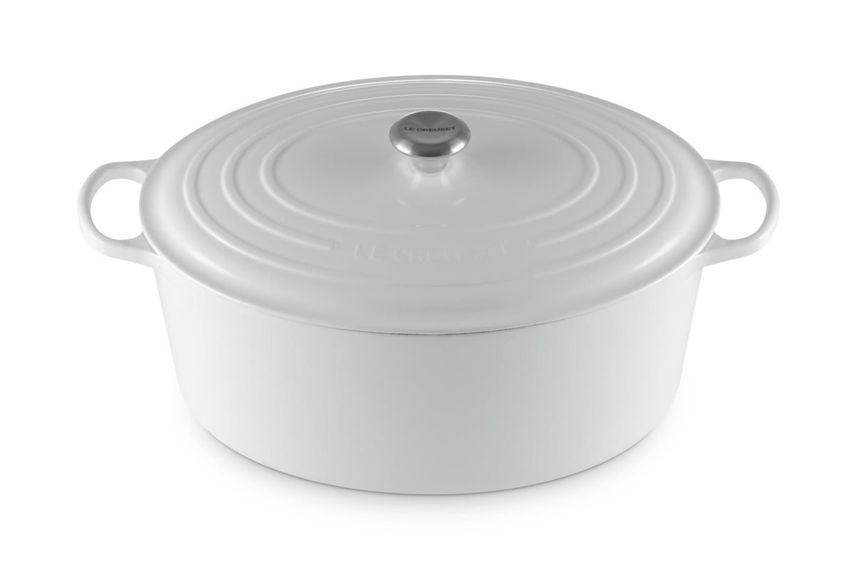 Le Creuset Enameled Cast Iron Oval Dutch Oven, 8 qt., White