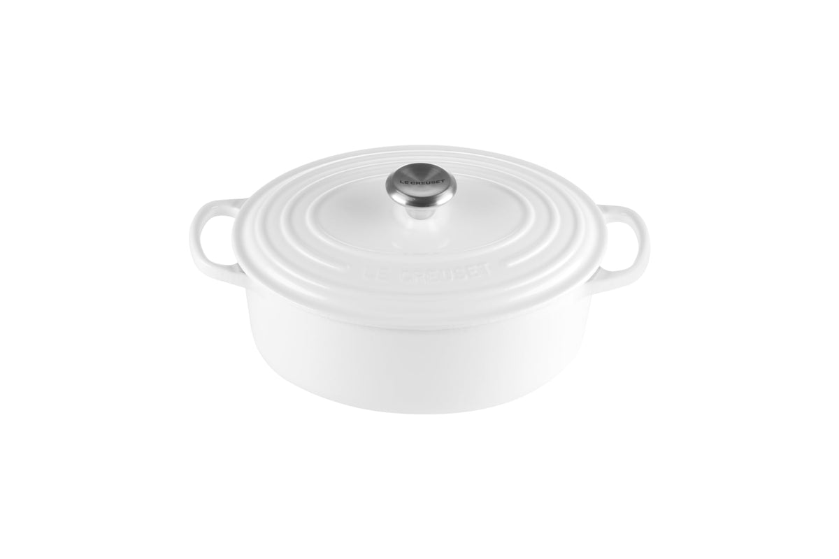 Le Creuset Enameled Cast Iron Oval Dutch Oven, 8 qt., White