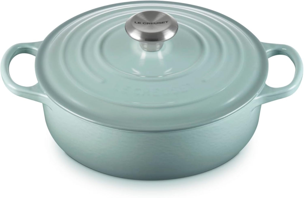 Le Creuset Enameled Cast Iron Round Wide Dutch Oven, 3.5 qt., Sea Salt