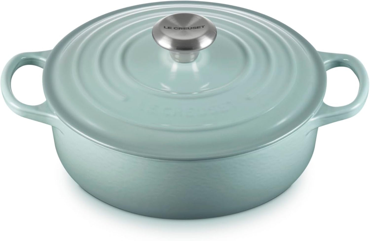 Le Creuset Enameled Cast Iron Round Wide Dutch Oven, 3.5 qt., Sea Salt