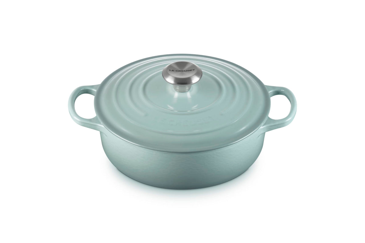 Le Creuset Enameled Cast Iron Round Wide Dutch Oven, 3.5 qt., Sea Salt