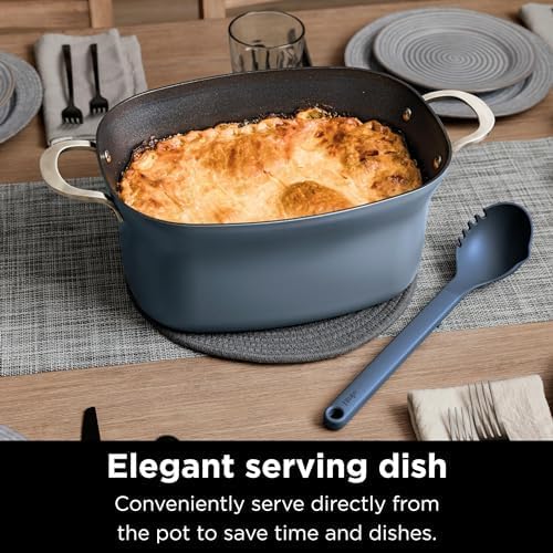 Ninja Foodi PossibleCooker PRO Plus with 11-in-1 Smart Cook System, Thermal Surround Technology, Powerful 1400-Watt Base, Oven safe up to 500º F - White (Renewed)