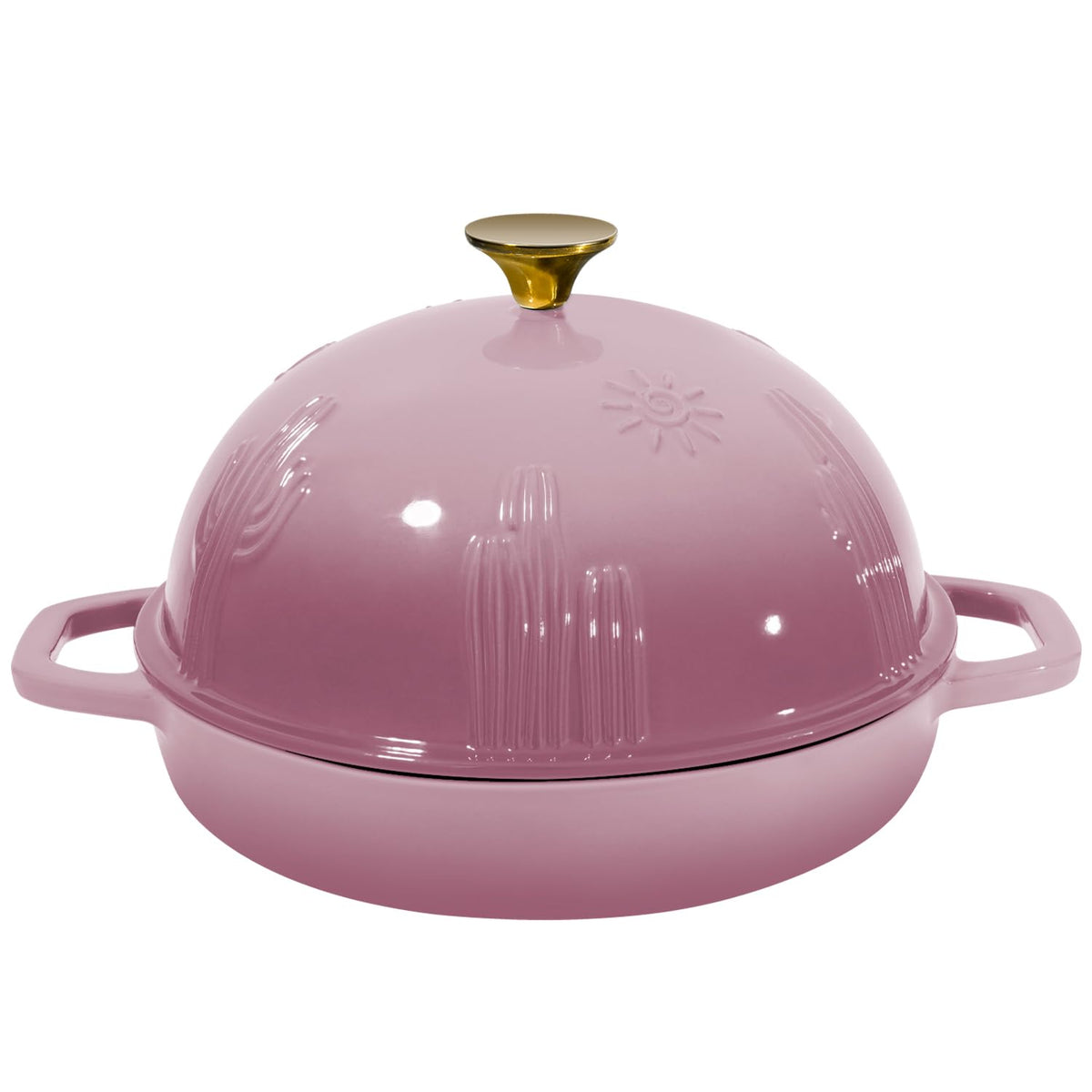 Flavehc Bread Oven Cast Iron Bread Dutch Oven with Cloche Lid for Bread Baking Darkcyan Enameled Cast Iron Bread Oven with Dome Lid for Sourdough, 9.8 Inches