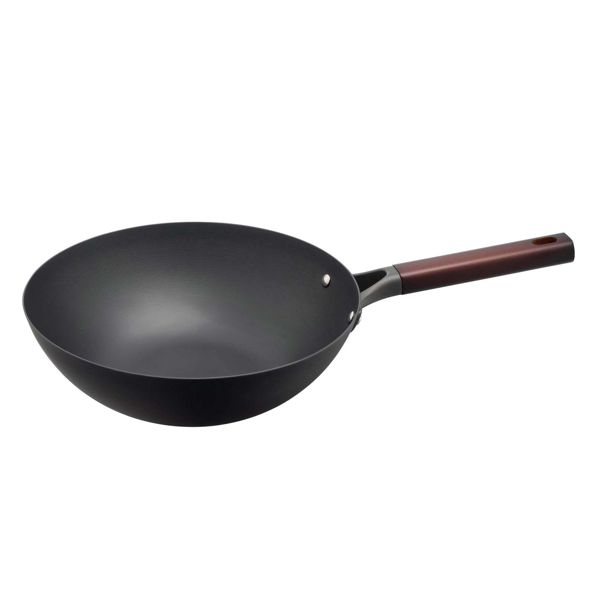 Helen's Asian Kitchen Carbon Steel Mini Wok, 8-Inch, Flat Bottom Chinese Stir Fry Pan With Rubberwood Handle For Single-Serve Stir Fry, Fried Rice, Noodles, And Asian Cooking