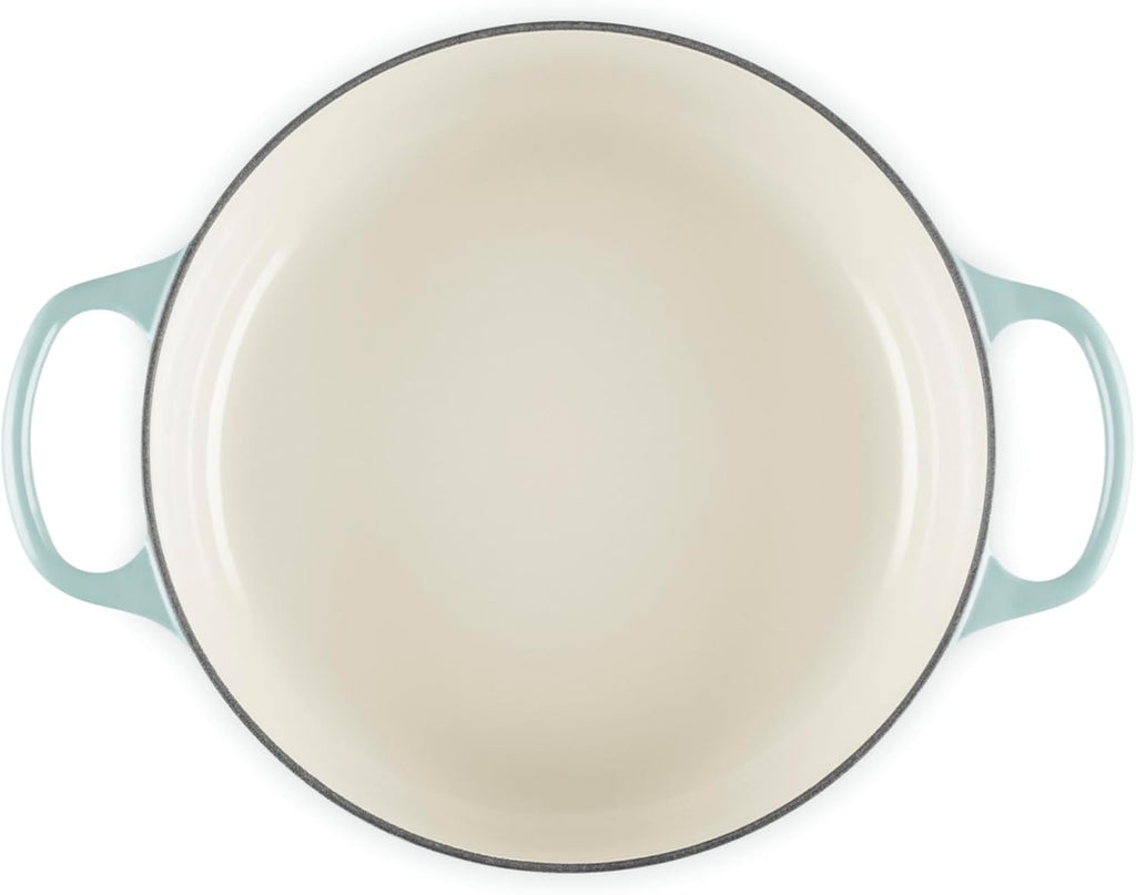 Le Creuset Enameled Cast Iron Round Wide Dutch Oven, 3.5 qt., Sea Salt