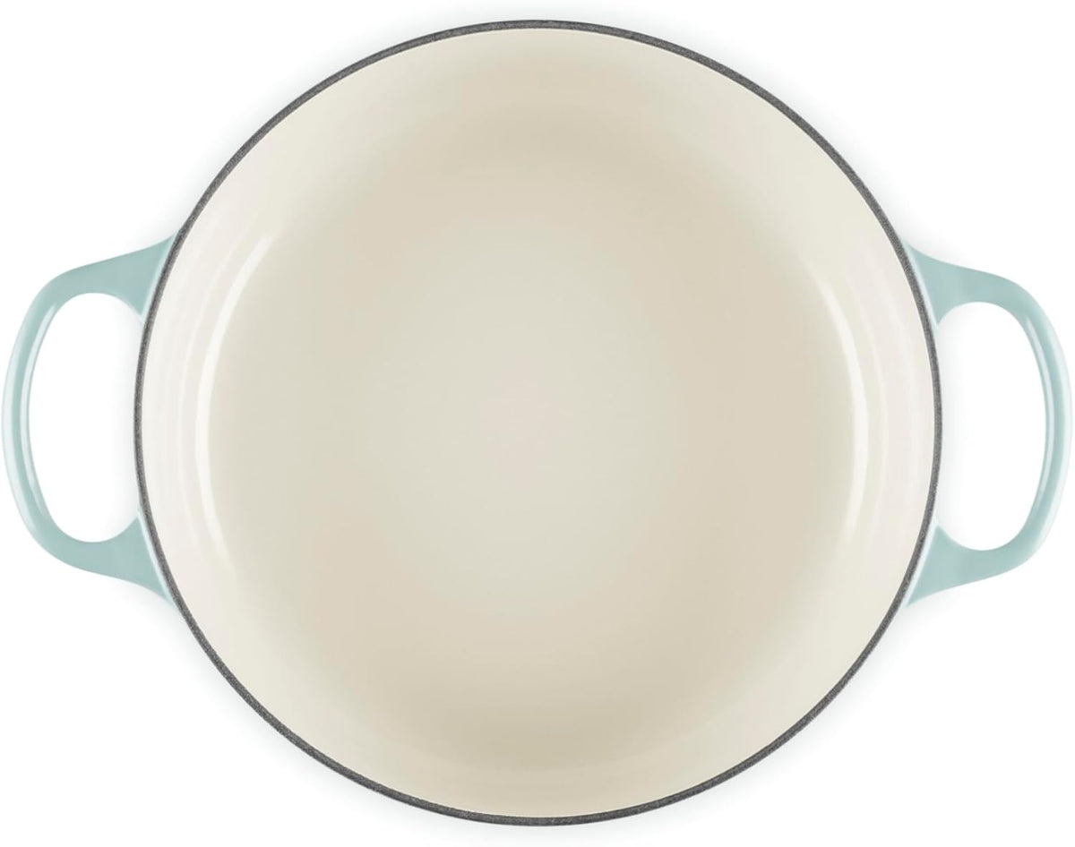 Le Creuset Enameled Cast Iron Round Wide Dutch Oven, 3.5 qt., Sea Salt