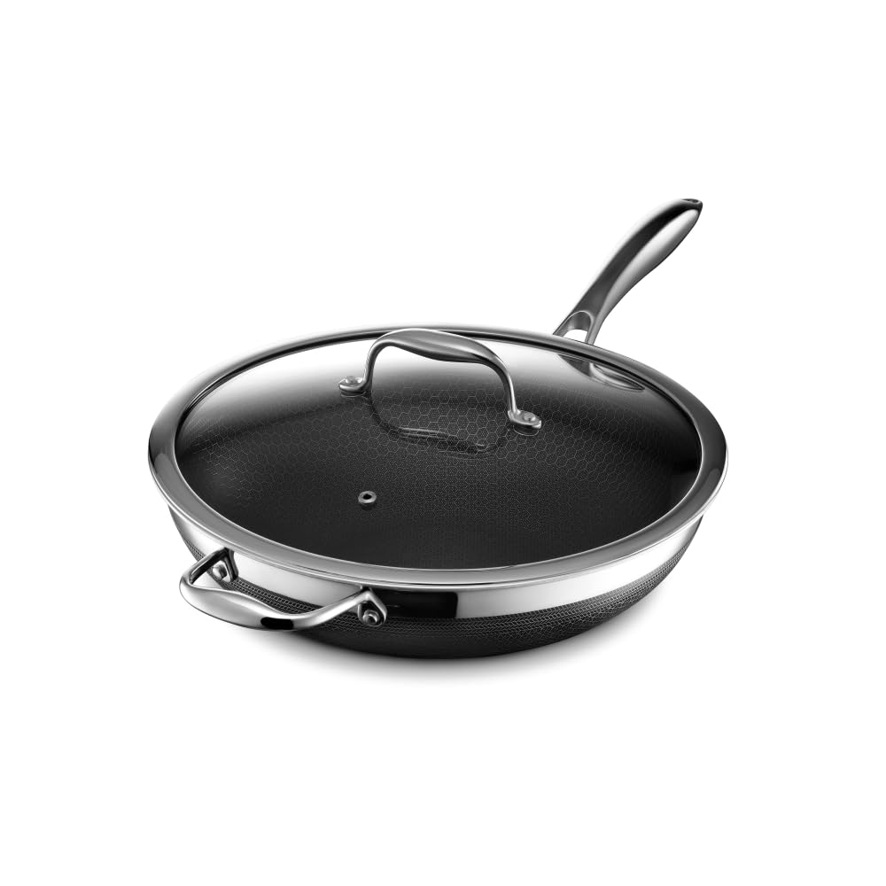 HexClad 10" Hybrid Nonstick Wok, Dishwasher and Oven Safe, Induction-Ready