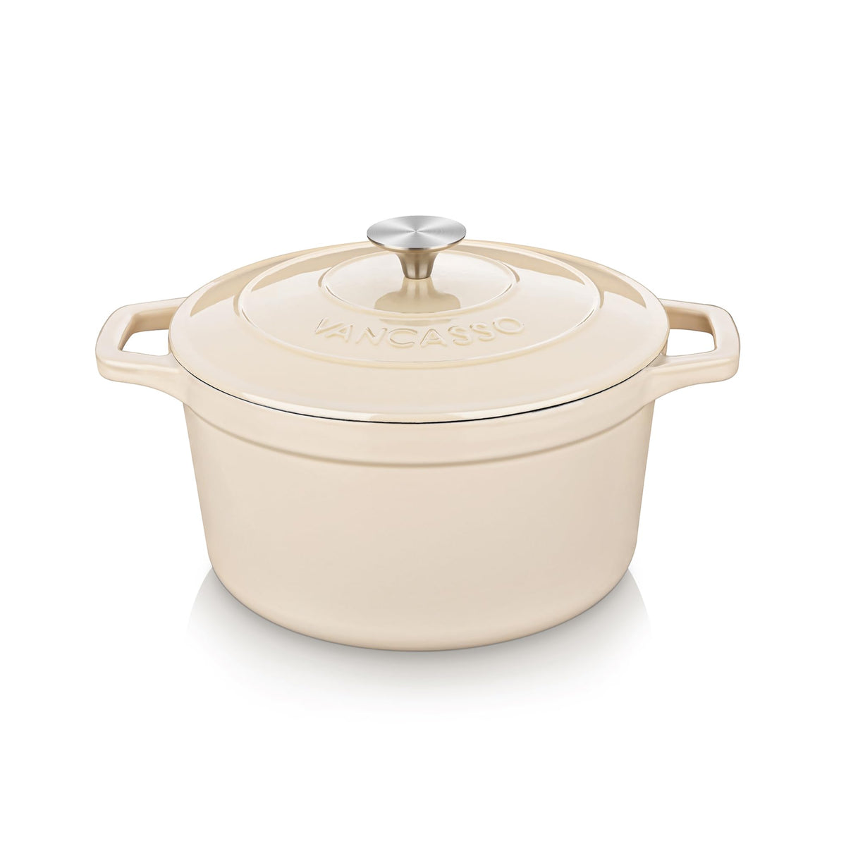 vancasso 2.5 Qt Enameled Cast Iron Dutch Oven with Lid, Blue