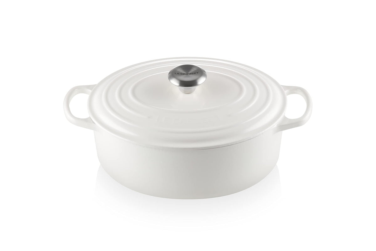 Le Creuset Enameled Cast Iron Oval Dutch Oven, 8 qt., White