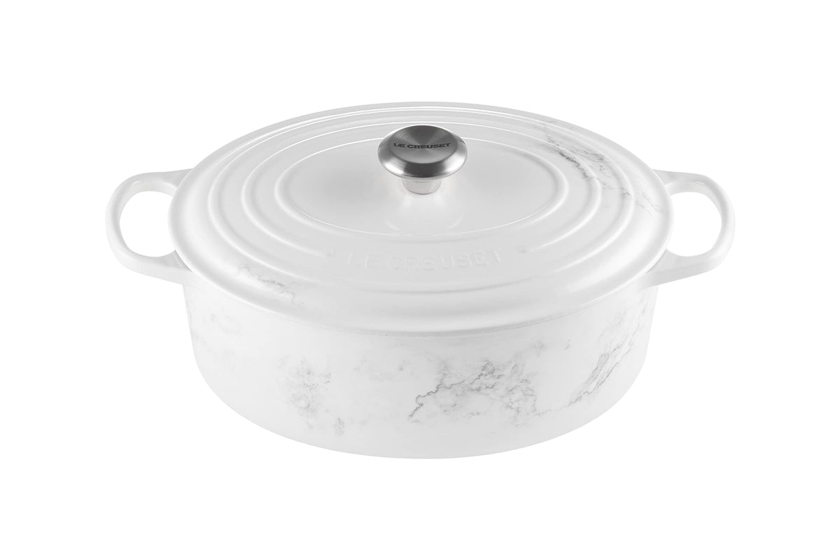 Le Creuset Enameled Cast Iron Oval Dutch Oven, 8 qt., White