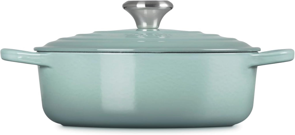 Le Creuset Enameled Cast Iron Round Wide Dutch Oven, 3.5 qt., Sea Salt