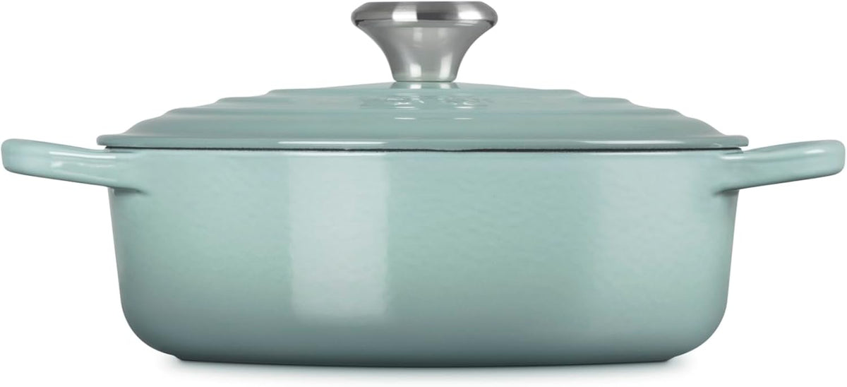 Le Creuset Enameled Cast Iron Round Wide Dutch Oven, 3.5 qt., Sea Salt