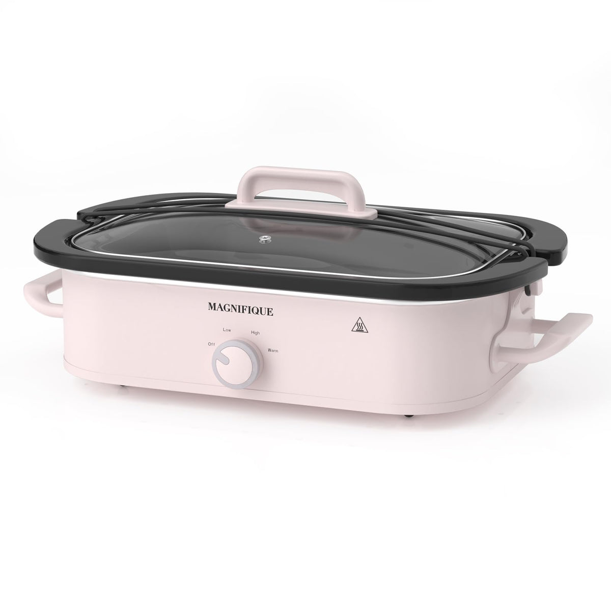 [NEW] MAGNIFIQUE 4-Quart Slow Cooker with Casserole Manual Warm Setting - Perfect Kitchen Small Appliance for Family Dinners, Dishwasher Safe Crock, Red