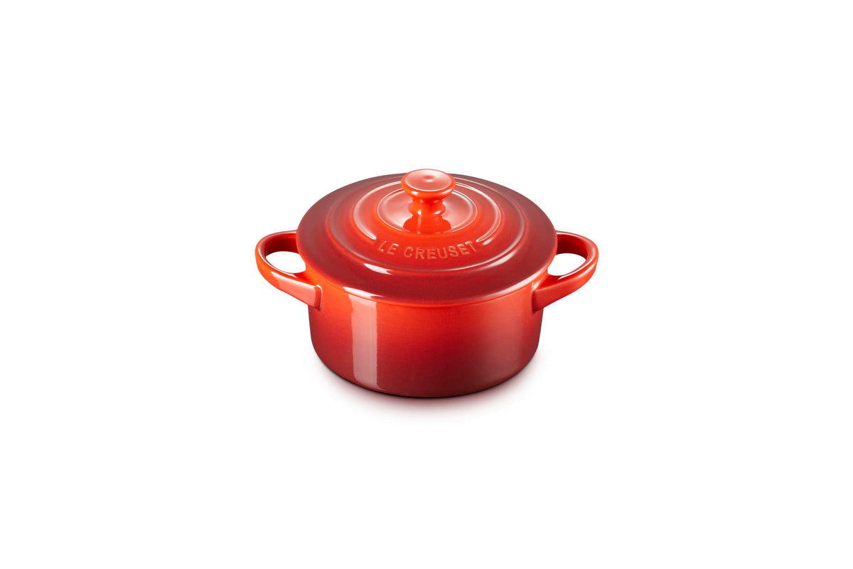 Le Creuset Stoneware Mini Round Cocotte, 8 oz., Flame