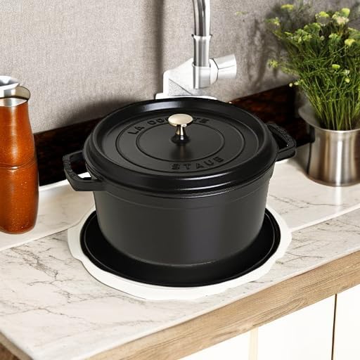 Staub 7-Qt Dutch Oven, Serves up to 7-8 People, Oven Safe to 500°F, Black