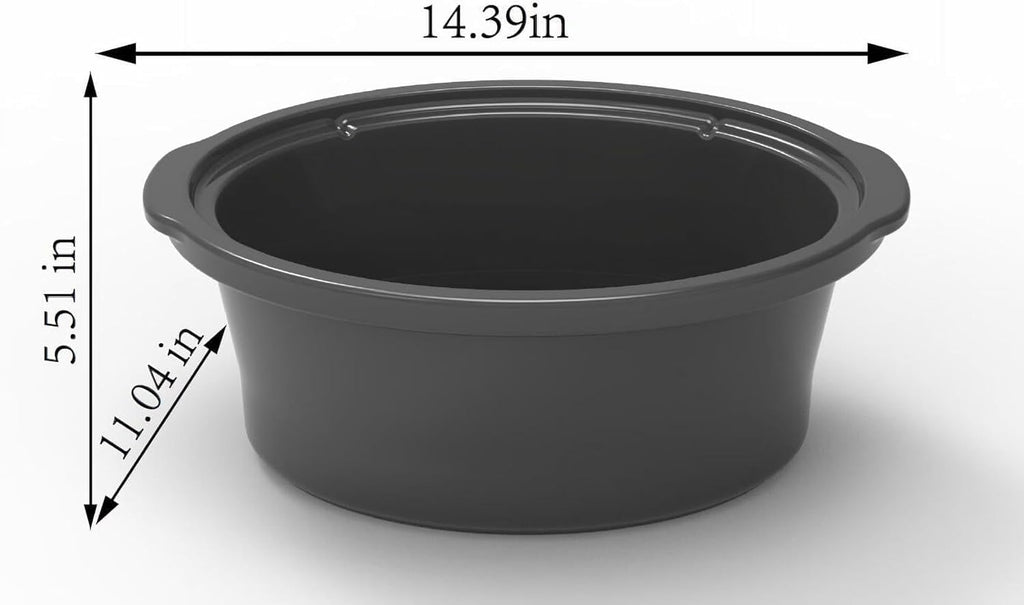 Slow Cooker, 6 Quart, Stainless Steel, Removable Stoneware Crock, 3 Temperature Settings, for Family Meals