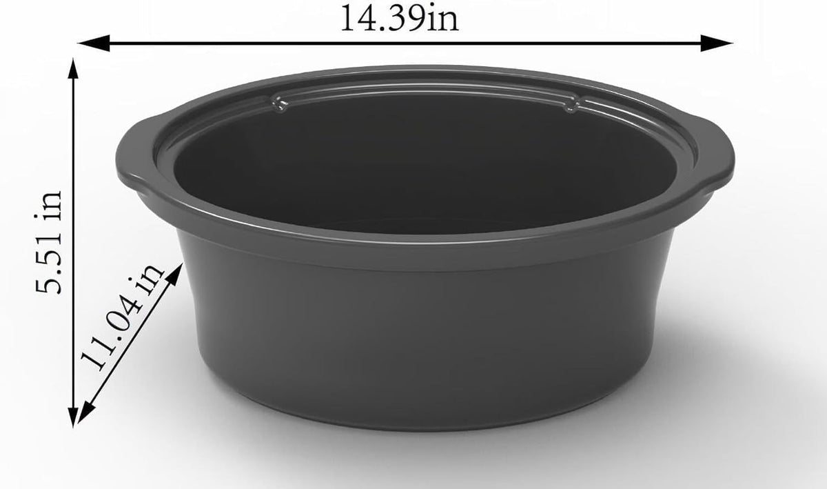 Slow Cooker, 6 Quart, Stainless Steel, Removable Stoneware Crock, 3 Temperature Settings, for Family Meals