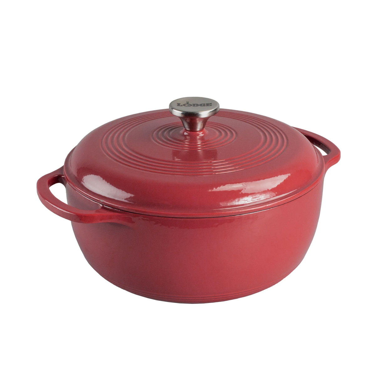 Lodge Essential Enamel Cast Iron Dutch Oven, 6 Quart, Caribbean Blue
