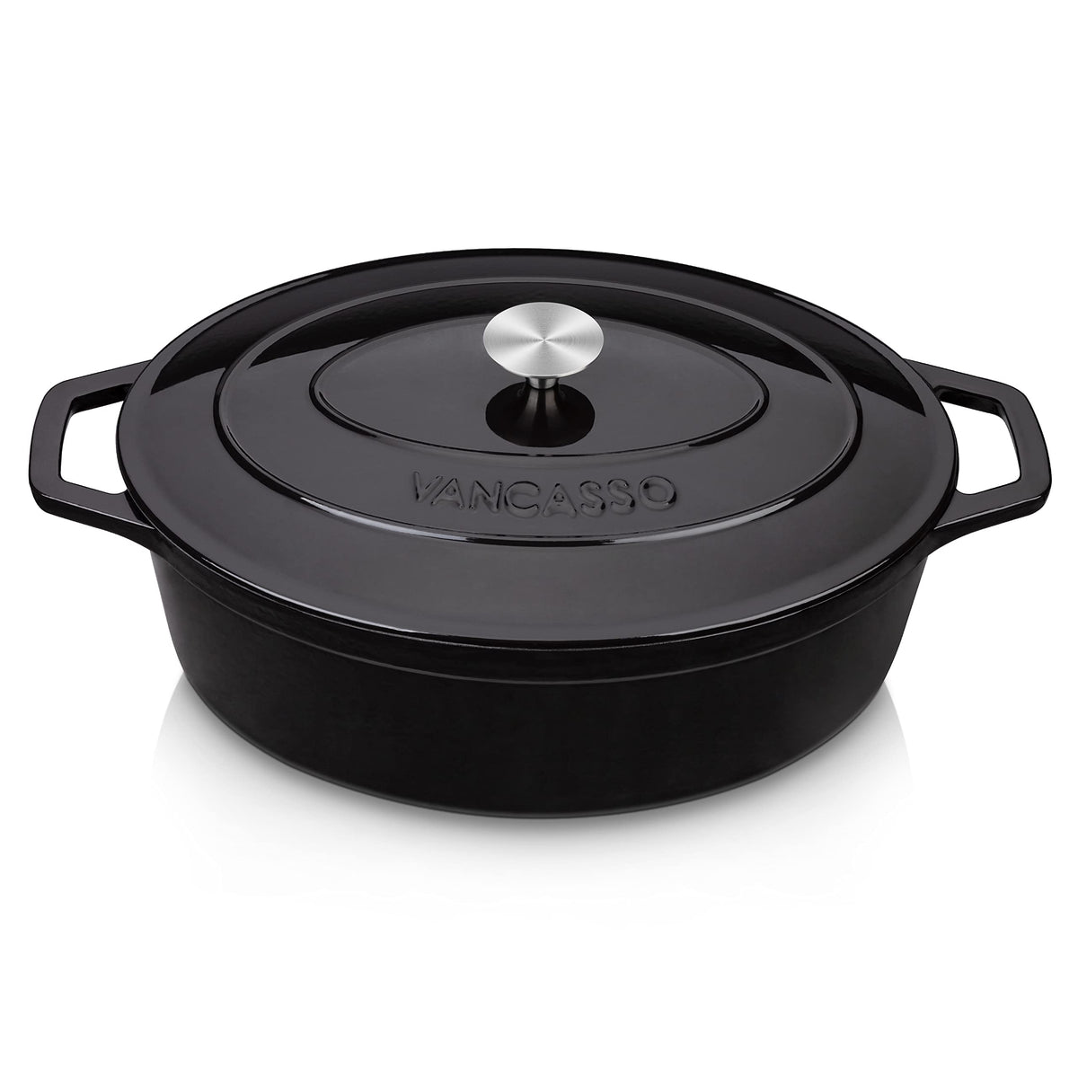 vancasso 2.5 Qt Enameled Cast Iron Dutch Oven with Lid, Blue