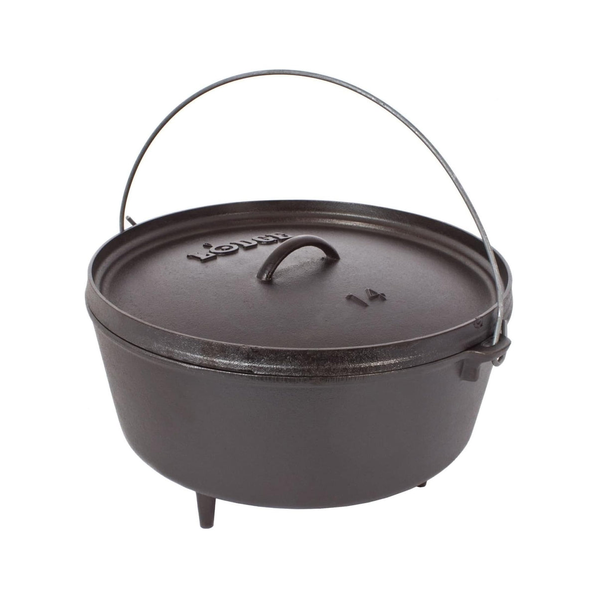 Lodge Pre-Seasoned Cast Iron Deep Camp Dutch Oven with Lid, 10 Quart