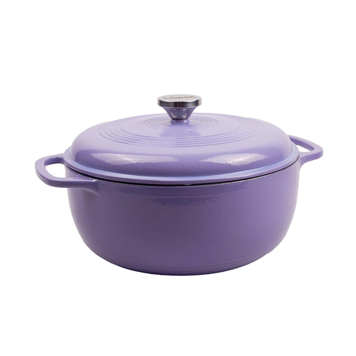 Lodge Essential Enamel Cast Iron Dutch Oven, 6 Quart, Oyster White