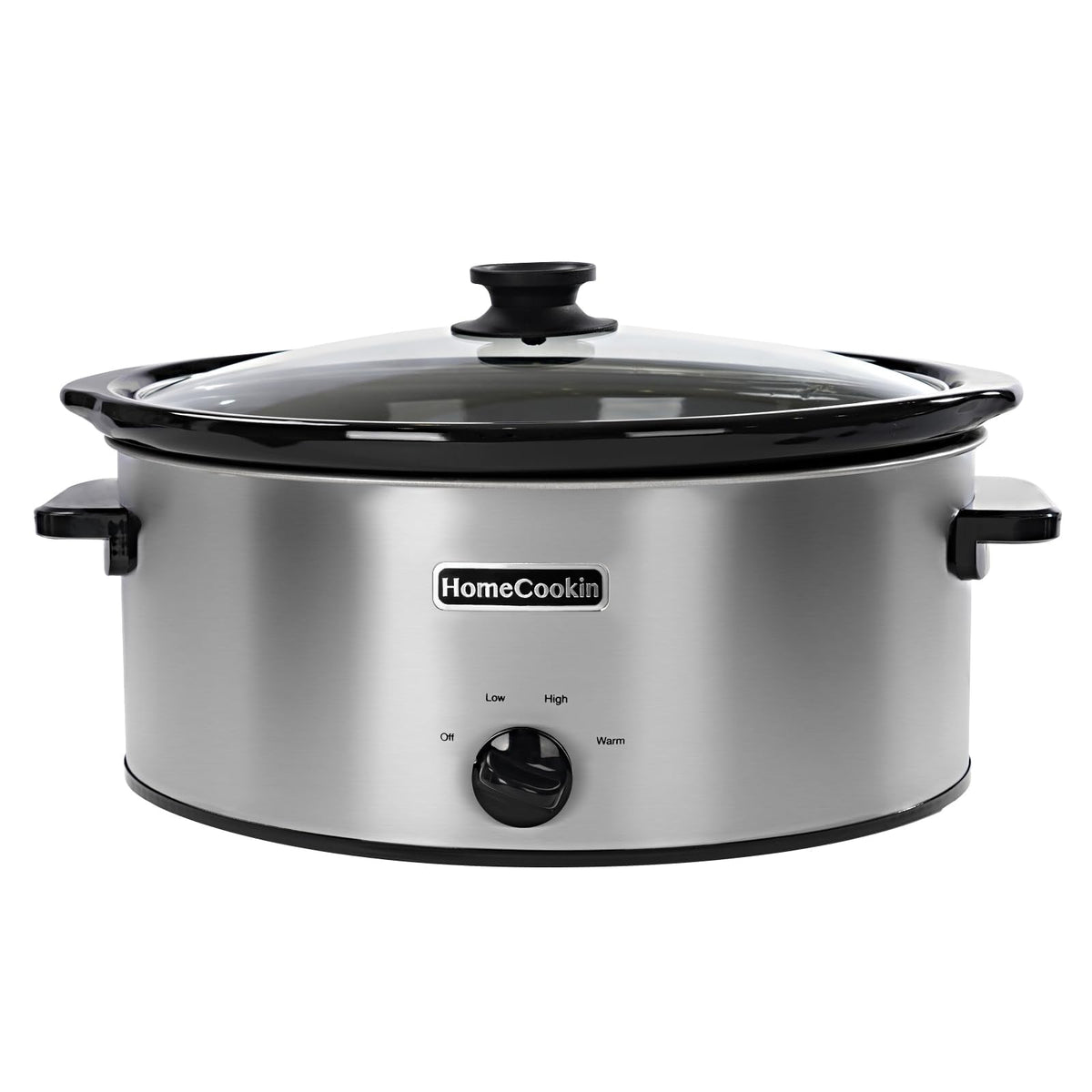 HOMECOOKIN 8 Quart Programmable Slow Cooker, Kitchen Appliances, Perfect Kitchen Small Appliance for Family Dinners, Red Stainless Steel