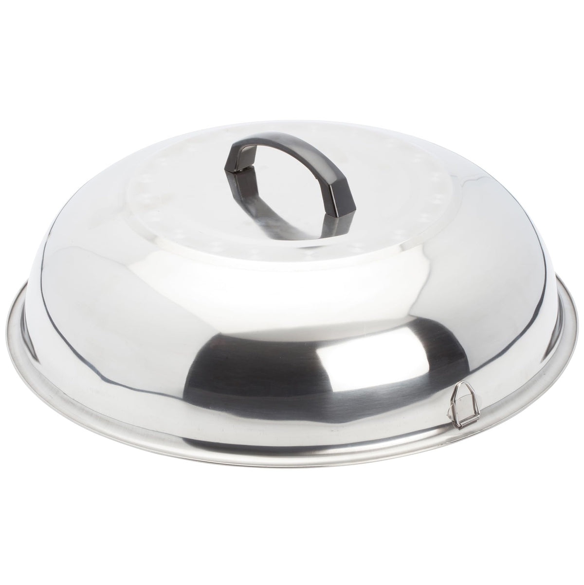 Winco 16" Black Carbon Steel Commercial Wok