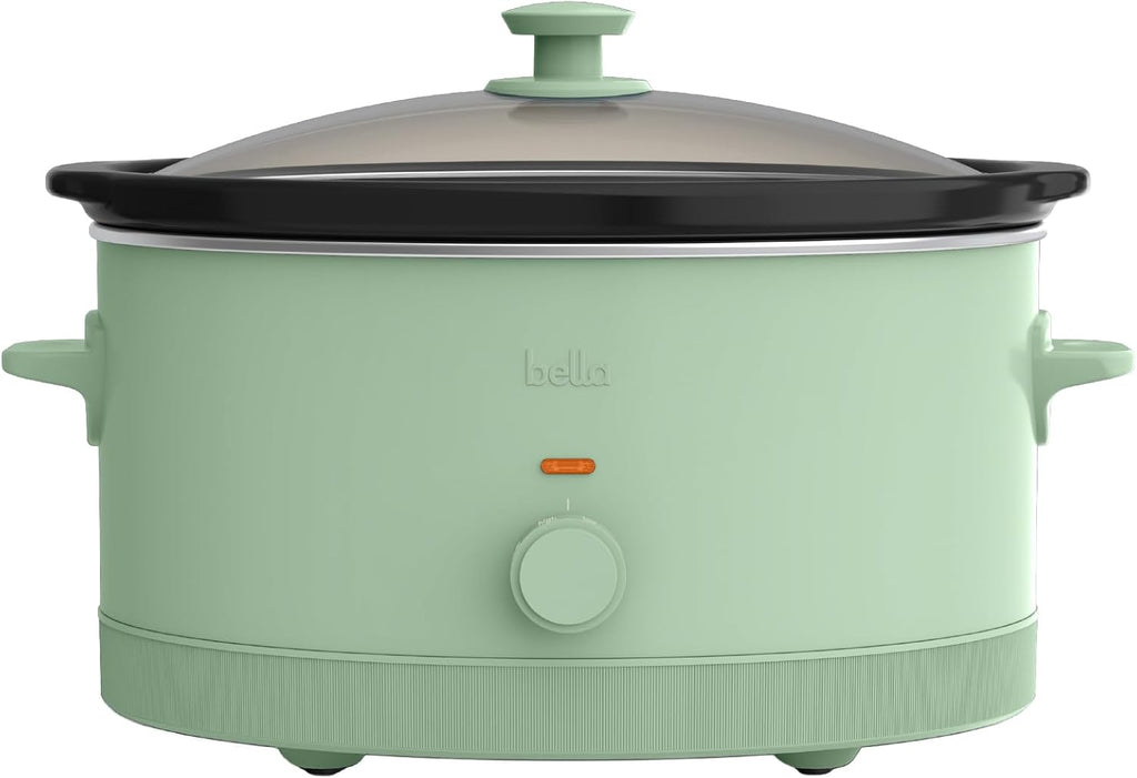 bella 6qt Manual Non-Toxic Slow Cooker with Cord Storage, Seaglass