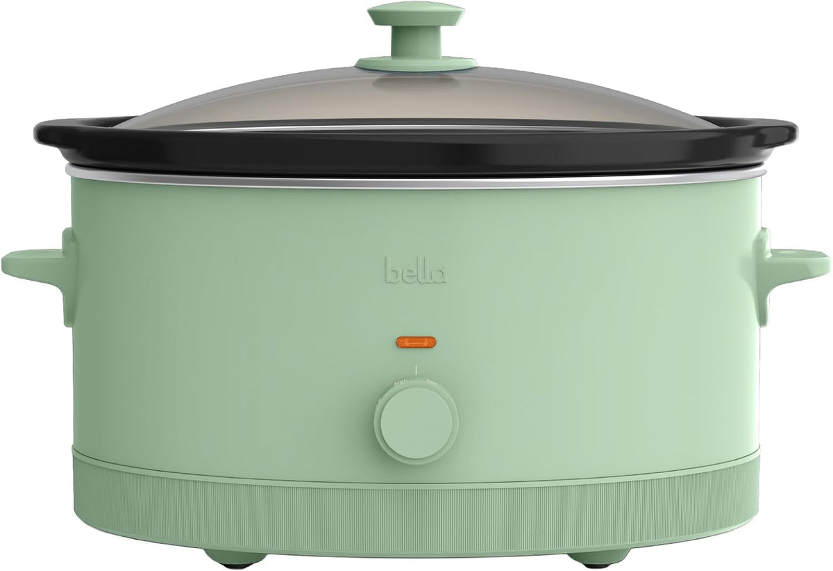 bella 6qt Manual Non-Toxic Slow Cooker with Cord Storage, Seaglass