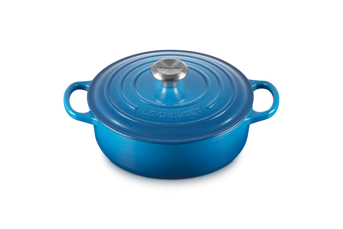 Le Creuset Enameled Cast Iron Round Wide Dutch Oven, 3.5 qt., Sea Salt