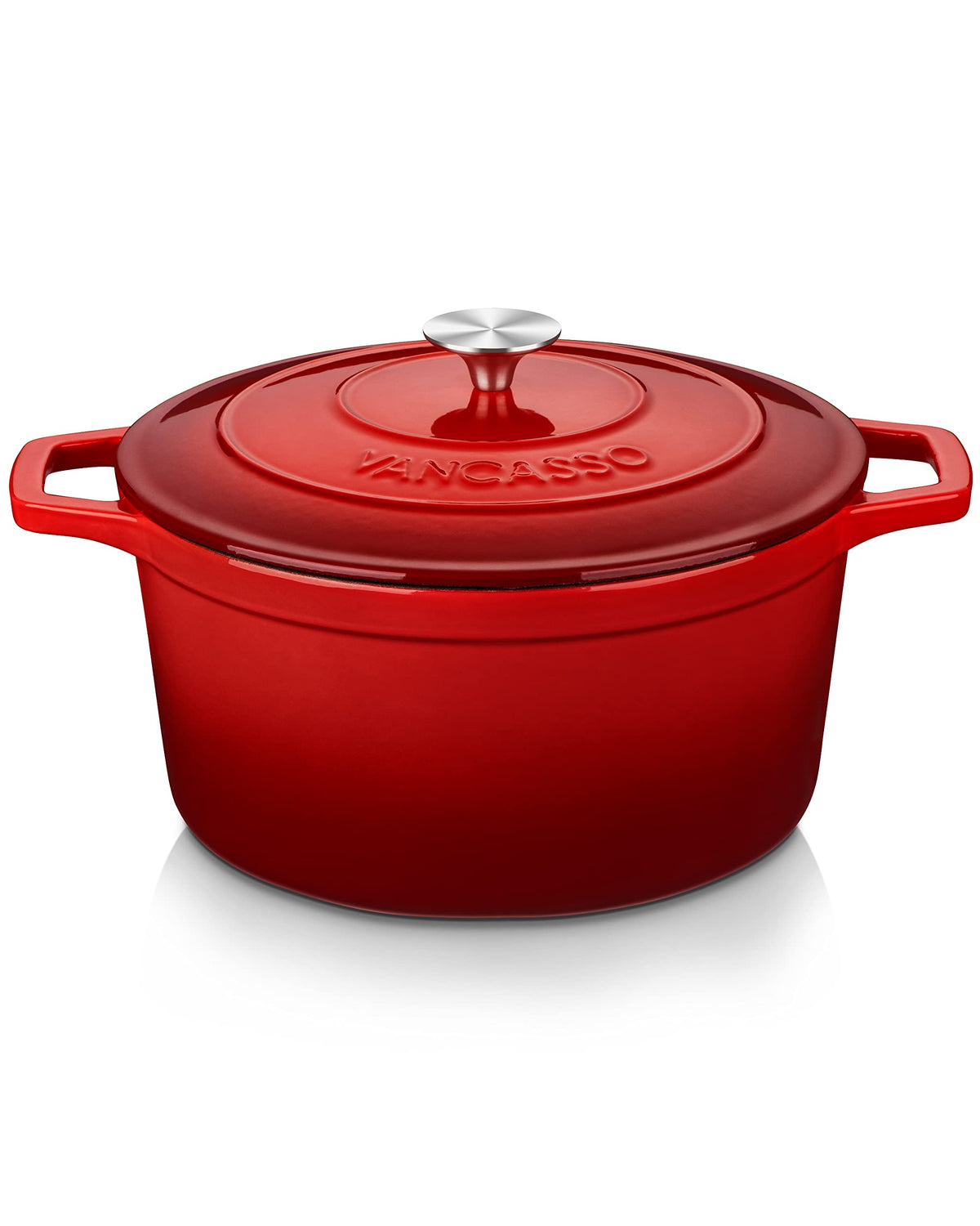 vancasso 2.5 Qt Enameled Cast Iron Dutch Oven with Lid, Blue