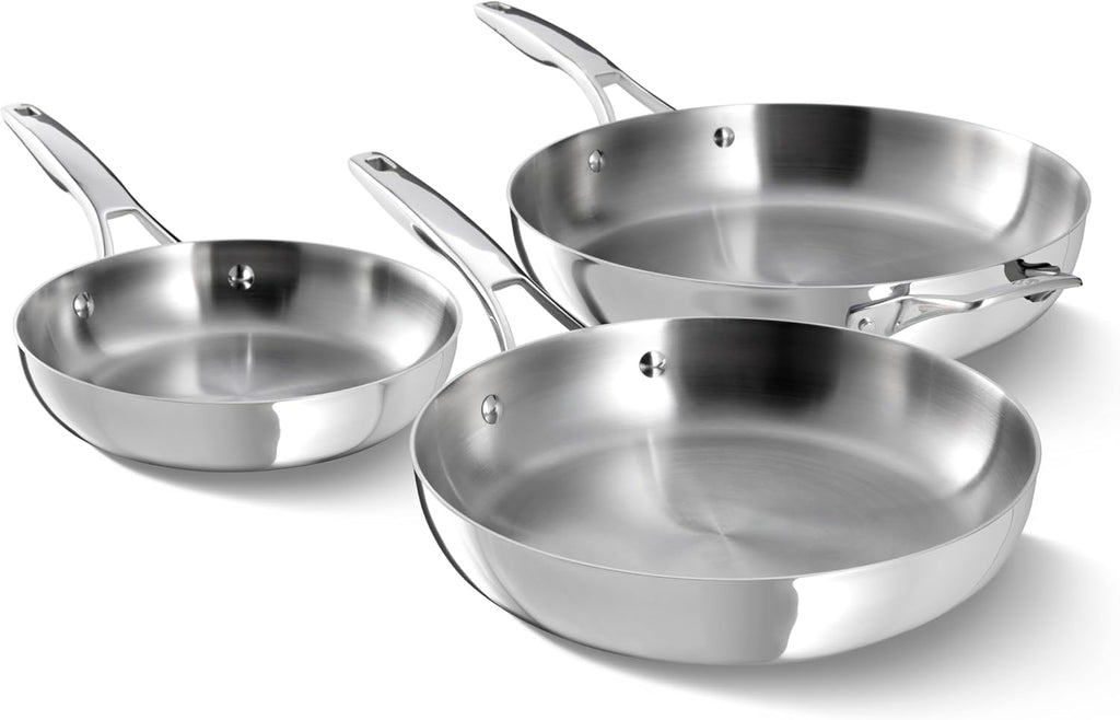Calphalon Premier Polished 5-Ply Stainless Steel Cookware w/Turbo Heat Tech 13" Wok, Induction, Oven Safe 500F, PFOA Free, Polished Stainless Silver