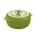 Lodge Essential Enamel Cast Iron Dutch Oven, 6 Quart, Oyster White