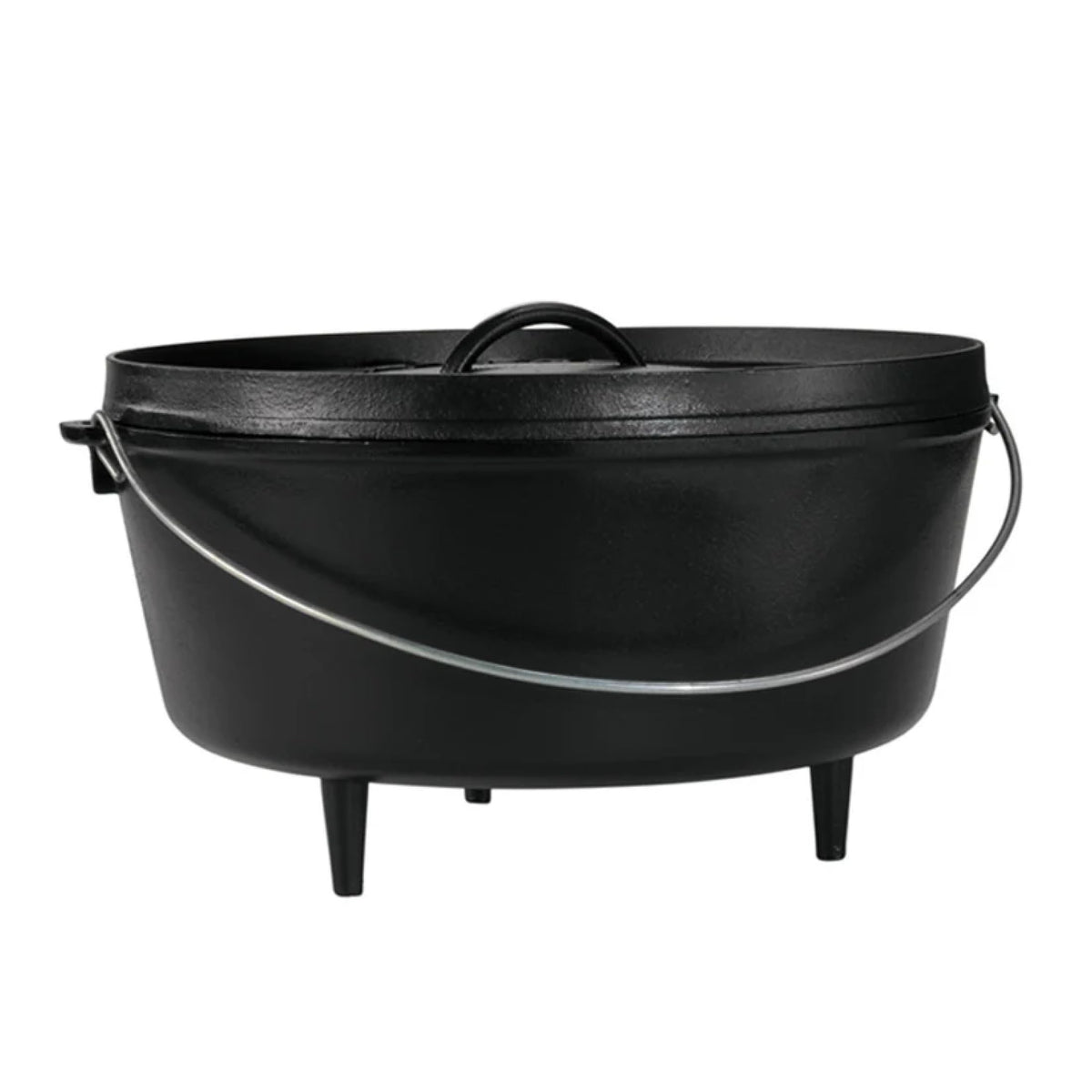 Lodge Pre-Seasoned Cast Iron Deep Camp Dutch Oven with Lid, 10 Quart