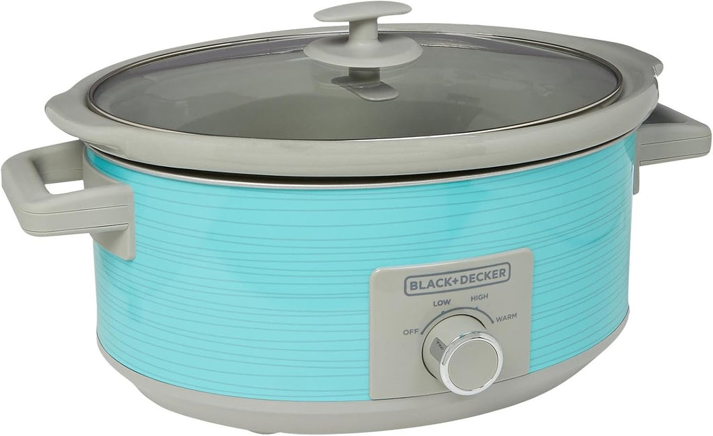BLACK+DECKER 7-Quart Slow Cooker, Teal