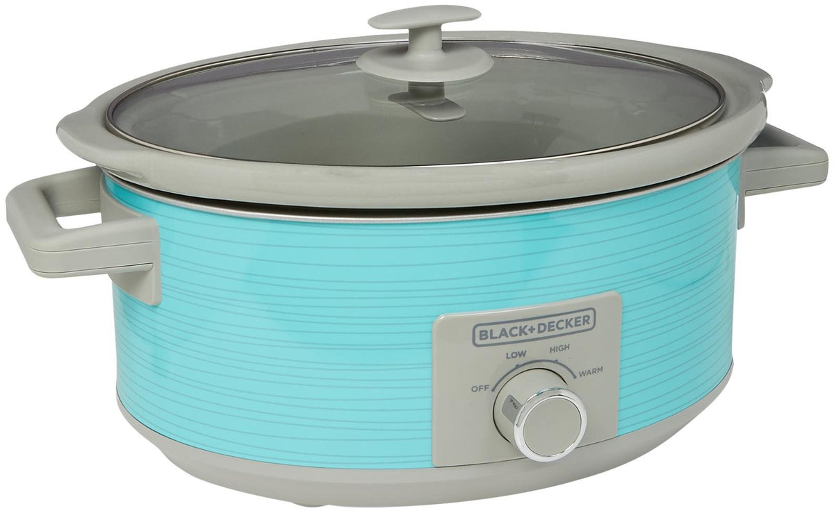 BLACK+DECKER 7-Quart Slow Cooker, Teal