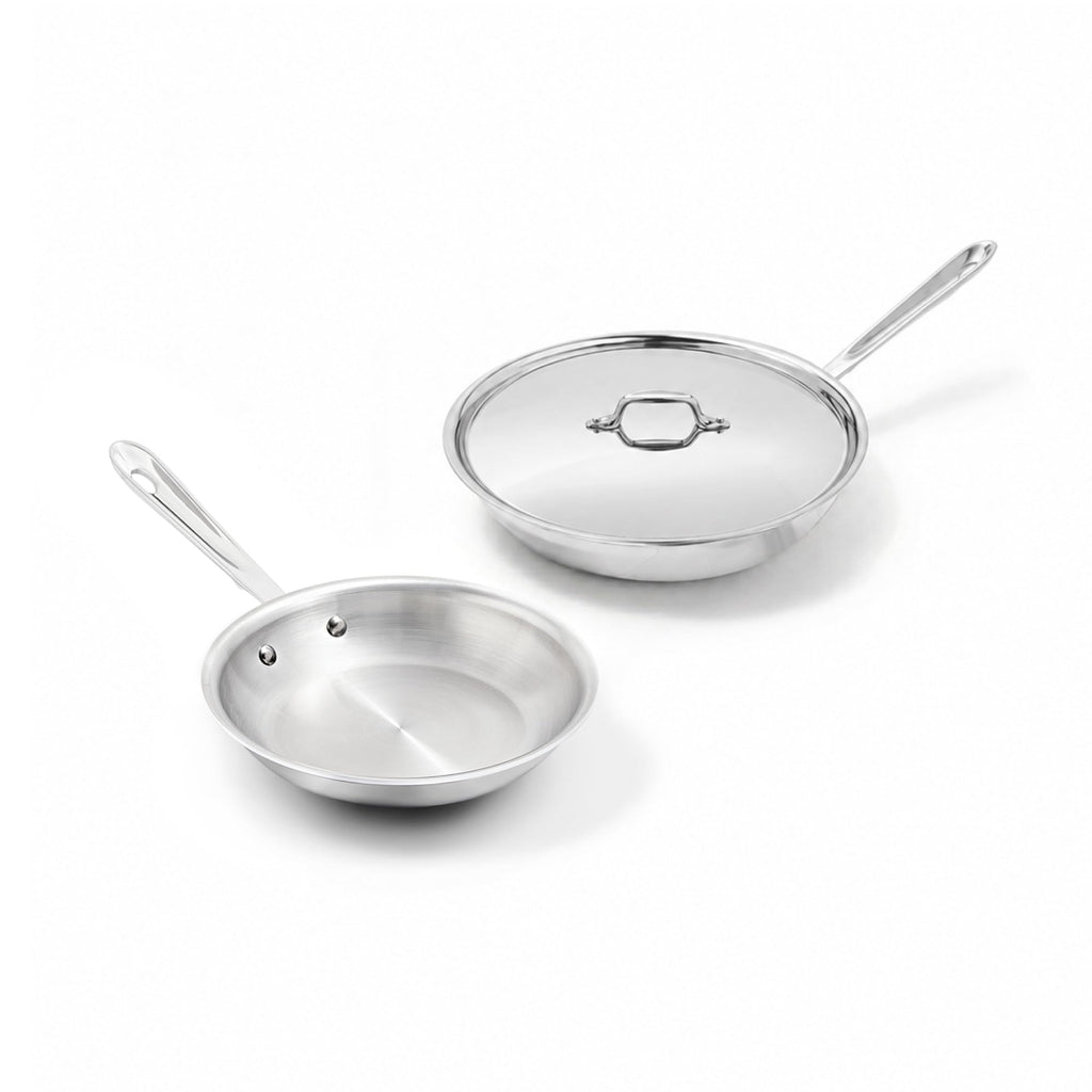 All-Clad D3® Stainless Steel 12" Fry Pan with Lid, Made in the USA