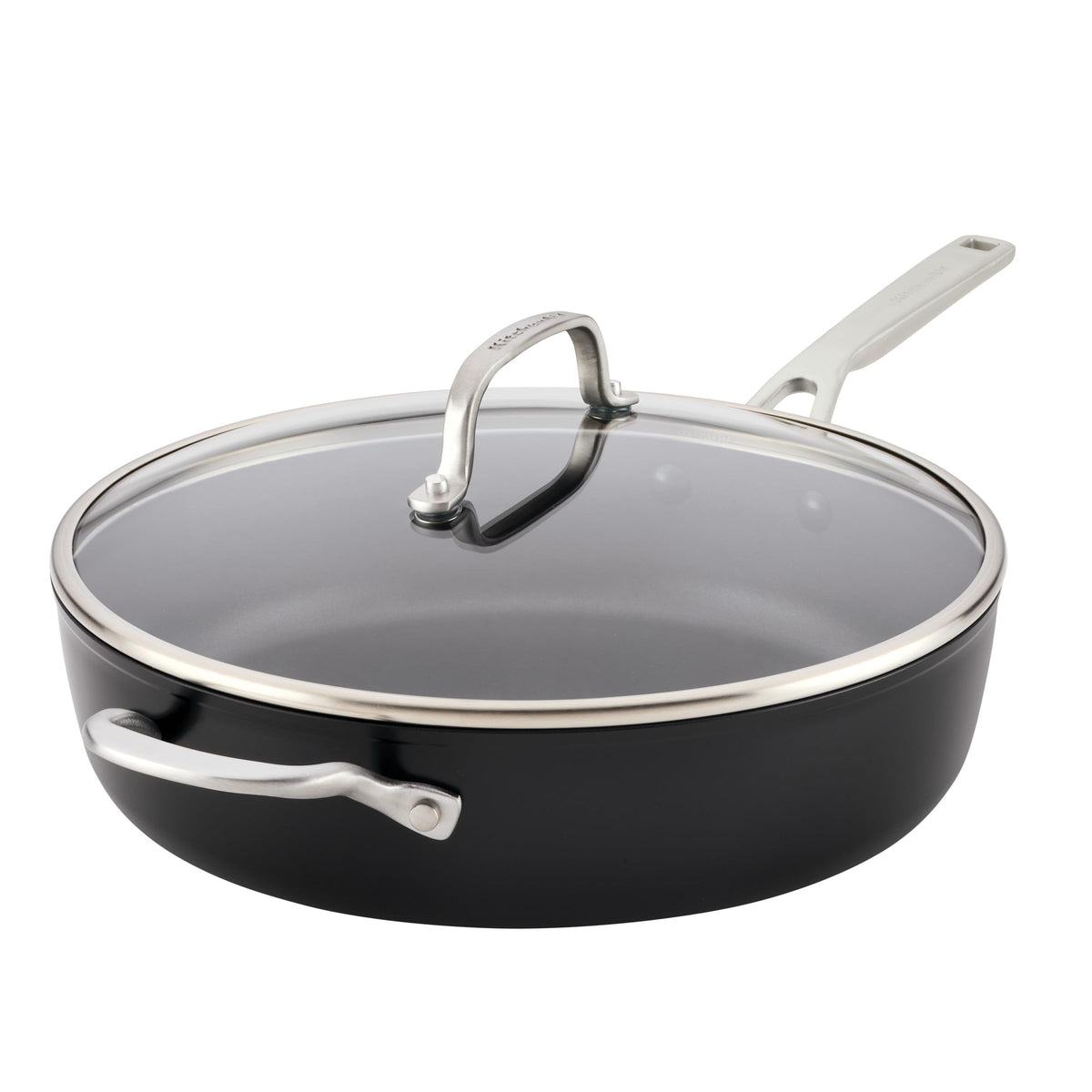 KitchenAid Hard-Anodized Nonstick Stir Fry Pan/Wok, 12.25-Inch, Matte Black