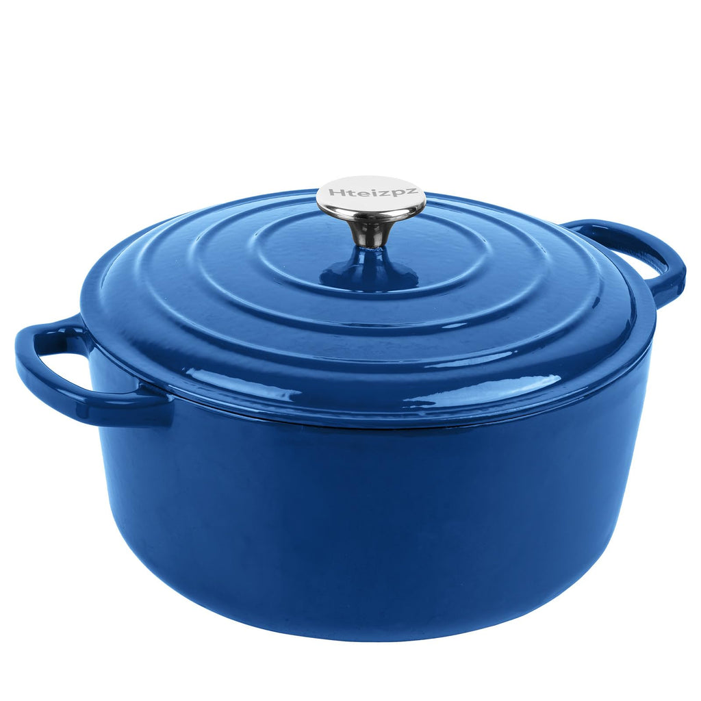 Enameled Cast Iron Dutch Oven Pot with Lid, 3.9 Quart Dutch Oven for Bread Baking, Oven Safe up to 500° F, Suitable for Bread Baking, Braising, Roasting, Stews, White