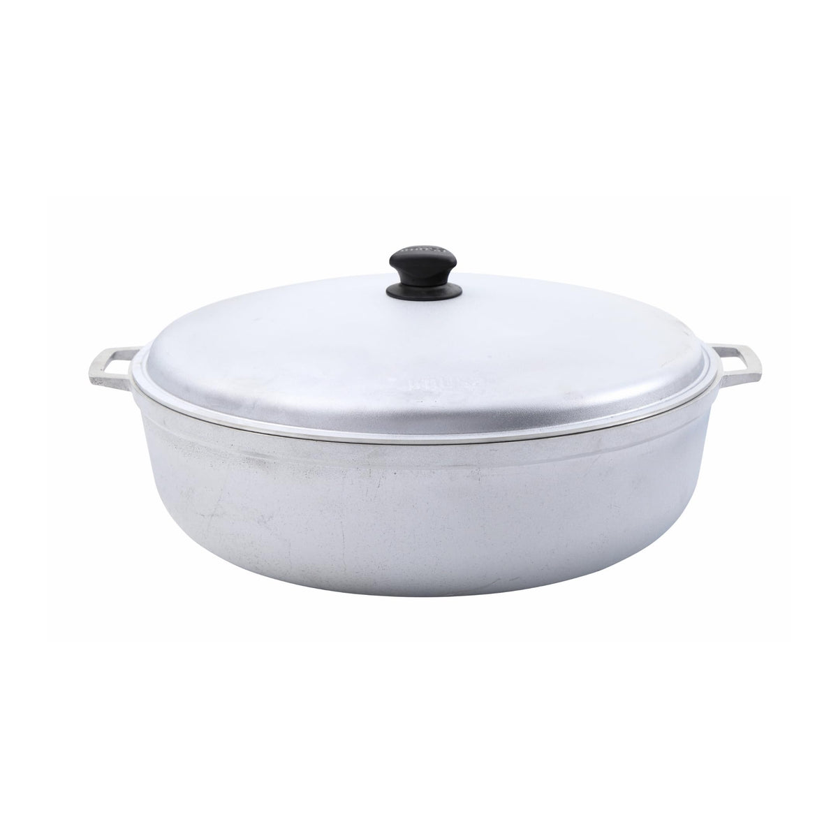 IMUSA 7.5 Quart Traditional Natural Made in Colombia Caldero with Lid for Cooking and Serving,Silver