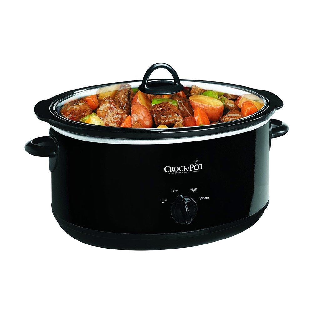 Crock-Pot 7-Quart Manual Slow Cooker, Family Size Serves 8+ People & Fits 6-lb Roast, Removable Stoneware with Warming Setting, Dishwasher Safe for Easy Cleanup, Turquoise