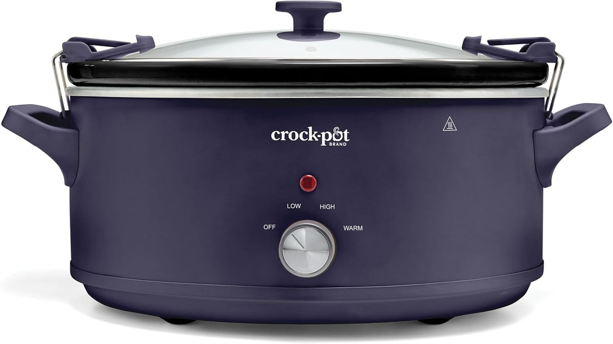 Crock-Pot 10QT Manual CNC Slow Cooker, Purple Basil